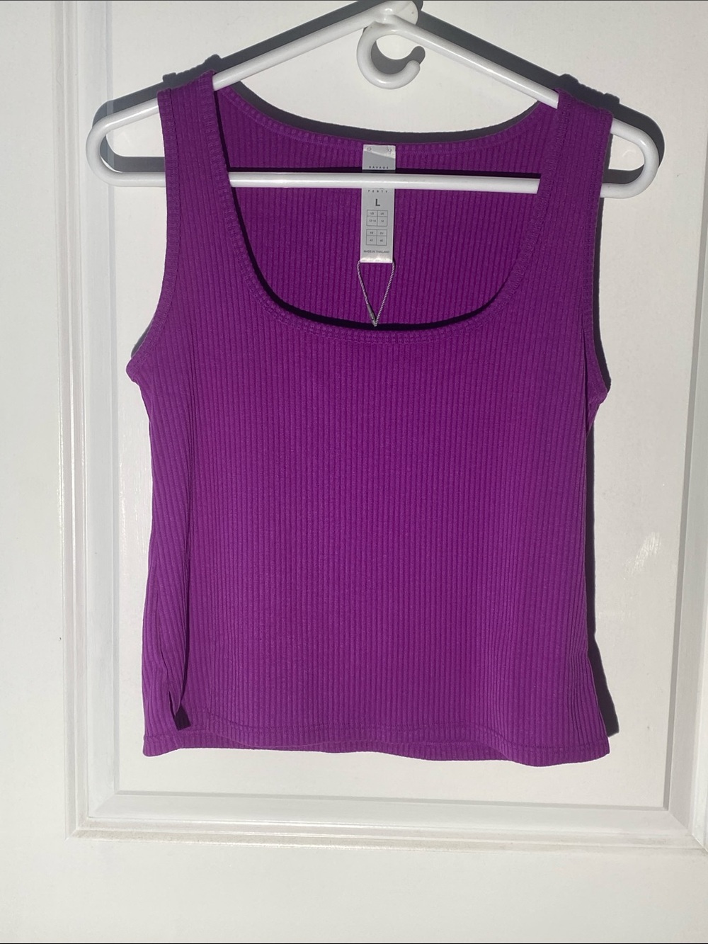 Savage X Fenty Ribbed Scoop Tank Top - Purple